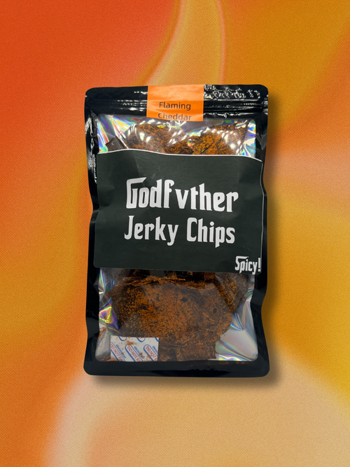 FLAMING CHEDDAR JERKY CHIPS